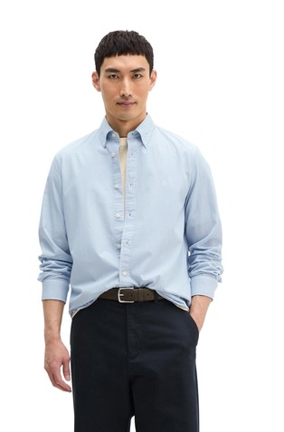 Regular shirt in organic cotton poplin