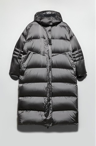 Padded hooded down coat