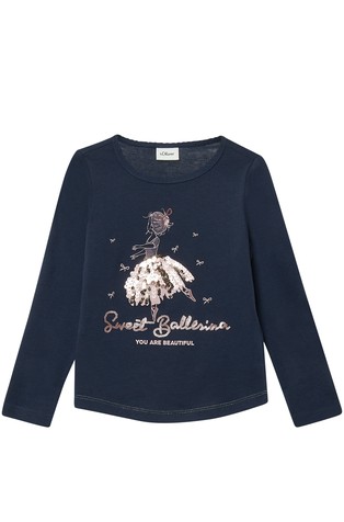 Pamučna majica dugih rukava sa šljokicama