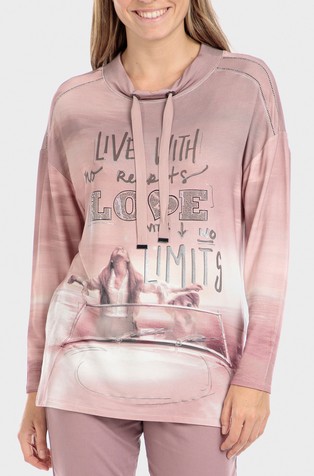 T-shirt with drawstring