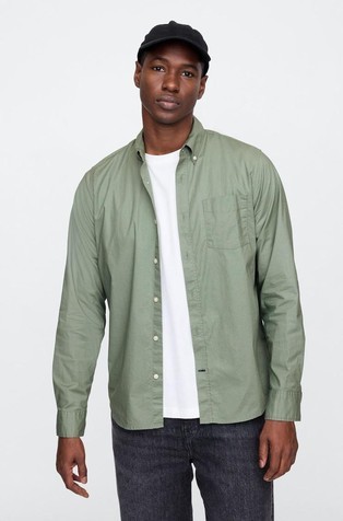 Stretch Poplin Shirt in Standard Fit