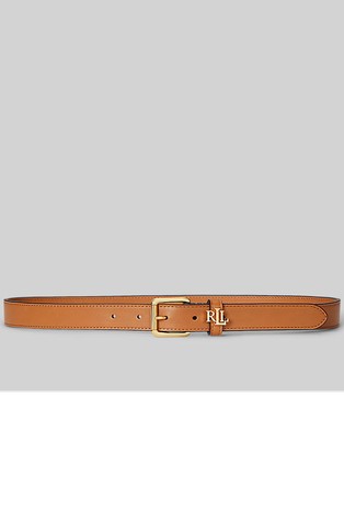 Uzak kožni remen s logo detaljem