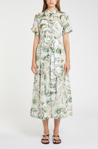 Long shirt dress with pattern