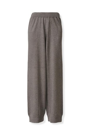 Platinum wool blend wide jogging trousers