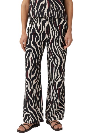 Široke hlače od mješavine viskoze sa životinjskim uzorkom