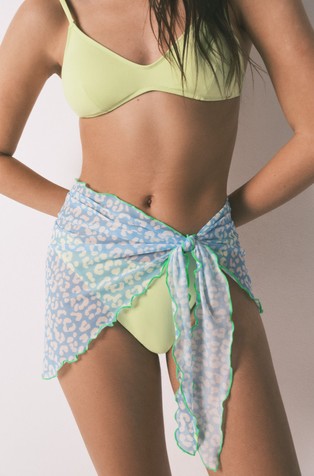 HI&BYE animal print tie sarong