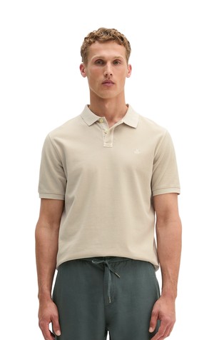 Short-sleeved polo shirt in organic cotton piqué