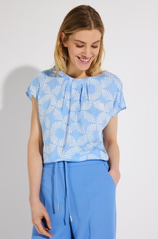 Viscose blouse with pattern