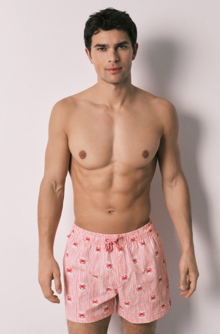 Striped print swimwear