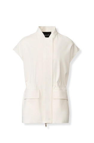 Prsluk od pamučnog gabardena s pletenom stražnjom stranom