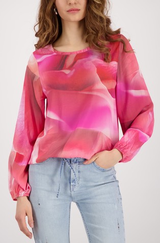 Viscose blouse with all-over pattern