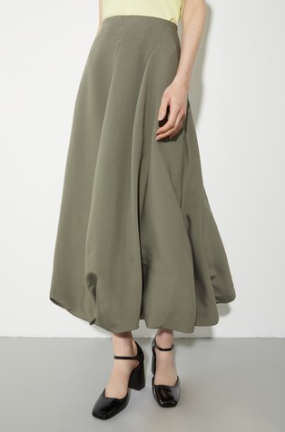 Viscose-blend balloon skirt