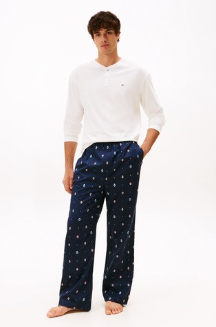Pamučna pidžama dugih rukava
