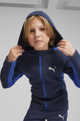 Evostripe pulover s kapuljačom i patentnim zatvaračem