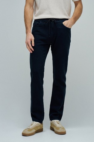 Jogger pants with linen