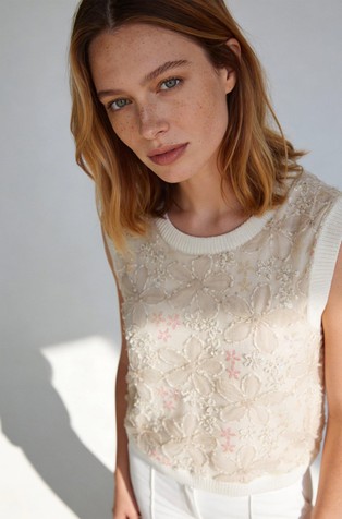 Pleten top sa šljokicama