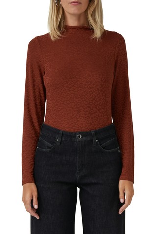 Blago sjajna majica sa žakard uzorkom