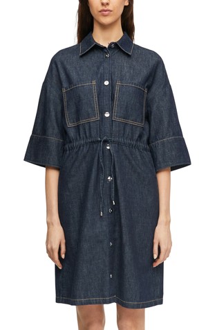 Lightweight denim dress with 3/4 sleeves