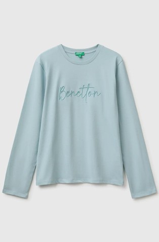 Long-sleeved T-shirt with logo embroidery
