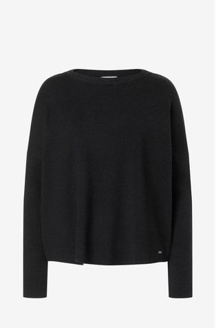 Viscose-blend knit sweater