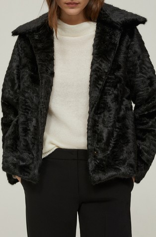 Faux fur jacket