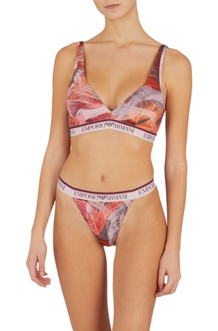 Podstavljen grudnjak od mikrofibre s uzorkom