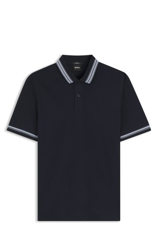 Slim fit polo majica od merceriziranog pamuka