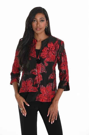 Asimetričan sako s cvjetnim uzorkom