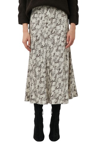 Satenska midi suknja s uzorkom