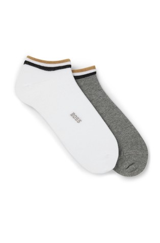 Two-pack Of Ankle-length Socks With Signature Stripes