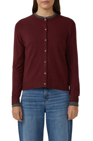 Fine knit cardigan made from viscose blend