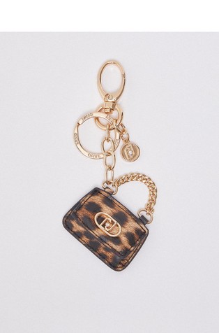 Animal-print LaPuffy bag keyring