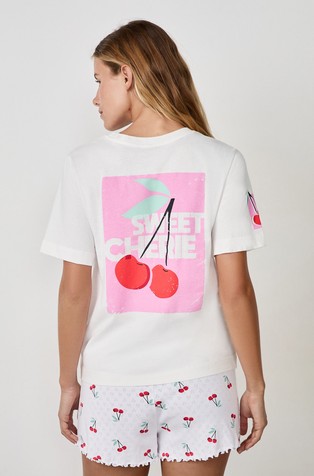 Camil short-sleeved T-shirt with back print