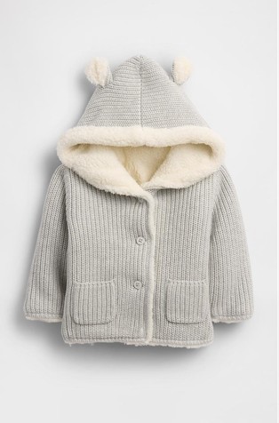 Podstavljen kardigan za bebe