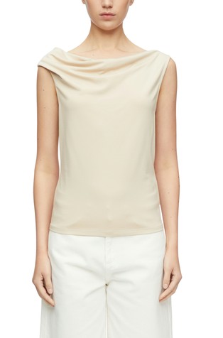 Top with asymmetric neckline