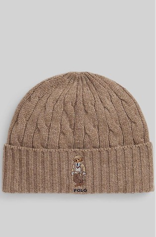 Polo Bear pletena kapa od vune i kašmira