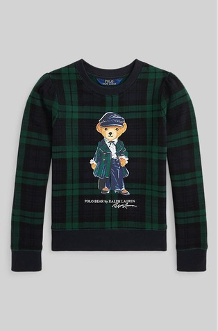 Polo Bear kariran pulover s flisiranom unutrašnjošću