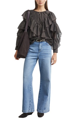 Jeans hlače sa širokim nogavicama