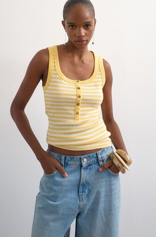 TSELLA majica bez rukava od rastezljivog pamuka