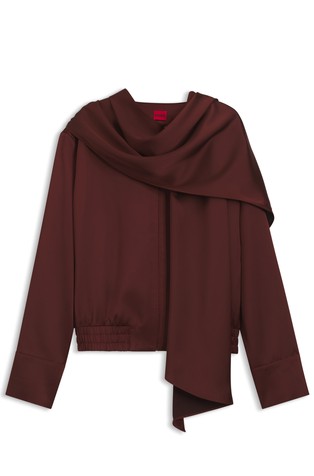 Jacket with detachable scarf
