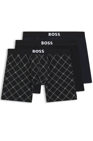 Three-pack of boxer briefs in stretch cotton