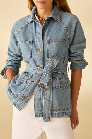 Denim safari jacket