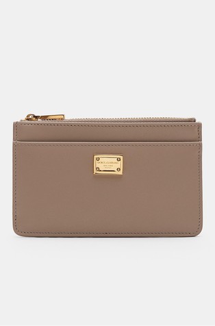 Kožni novčanik za kartice s logo pločicom