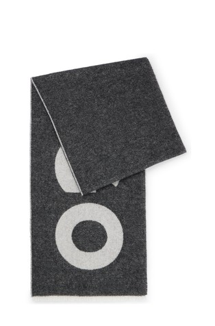Šal od mješavine vune s kontrastnim logotipom