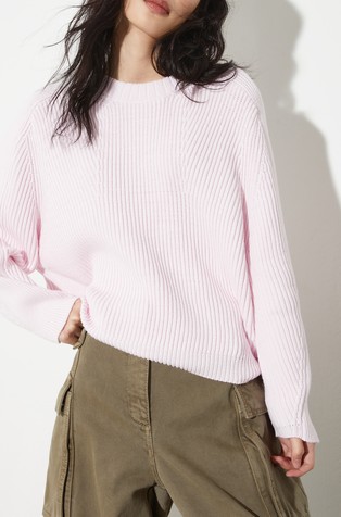 Fisherman's cotton blend rib-knit jumper