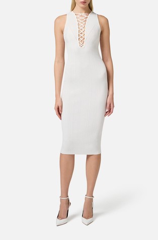 Pletena haljina bez rukava od mješavine viskoze