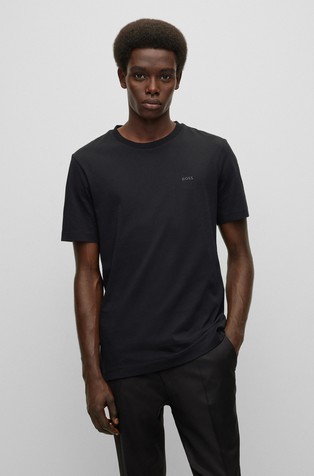 Regular-fit logo T-shirt in cotton jersey