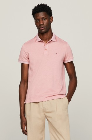 Slim fit polo majica s prugastim obrubima