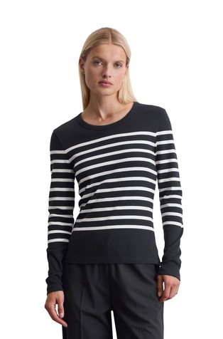 Striped longsleeve tee in organic cotton