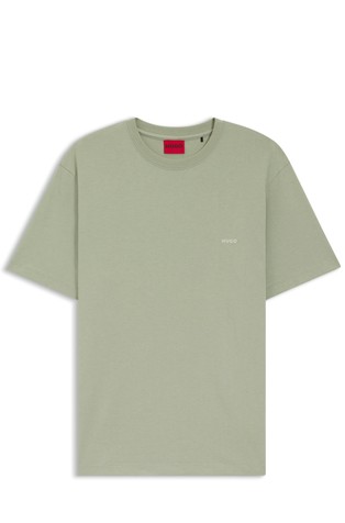 Cotton-jersey T-shirt with rear graphic